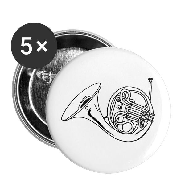 HORN Buttons small 1'' (5-pack) - white