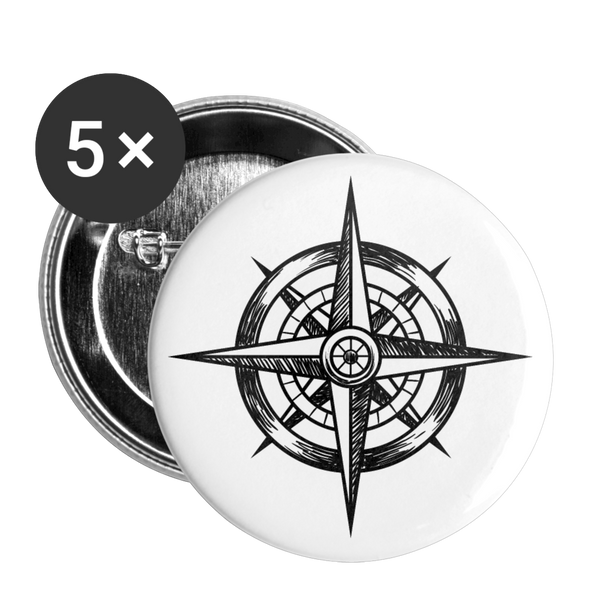 NEW Buttons small 1'' (5-pack) - white