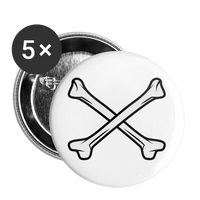 BONES Buttons small 1'' (5-pack) - white
