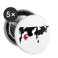 MOO Buttons small 1'' (5-pack) - white