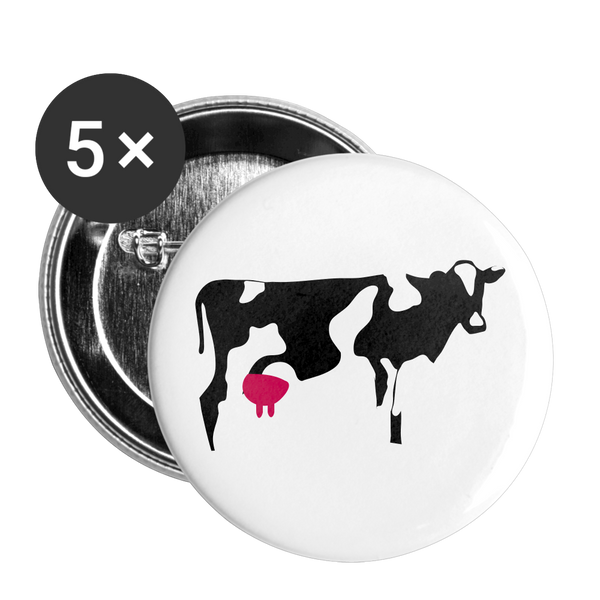 MOO Buttons small 1'' (5-pack) - white