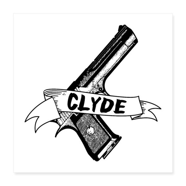 CLYDE Poster 16x16 - white
