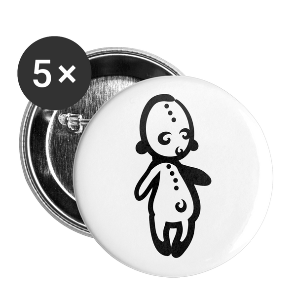 SHAKE Buttons small 1'' (5-pack) - white