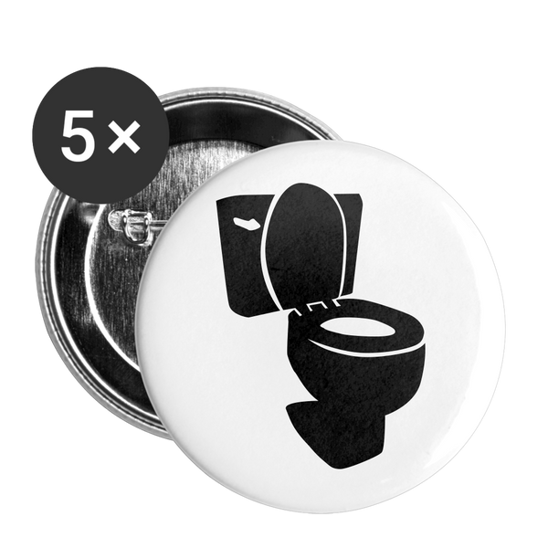 STOP Buttons small 1'' (5-pack) - white