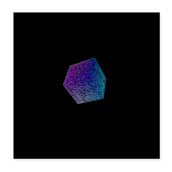 CUBE Poster 8x8 - white