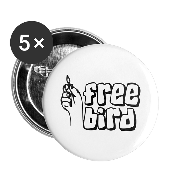 FREE Buttons small 1'' (5-pack) - white