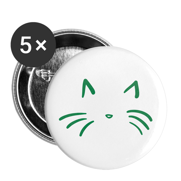 WHISKER Buttons small 1'' (5-pack) - white