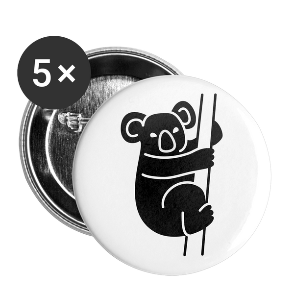 LEAF EATER Buttons small 1'' (5-pack) - white