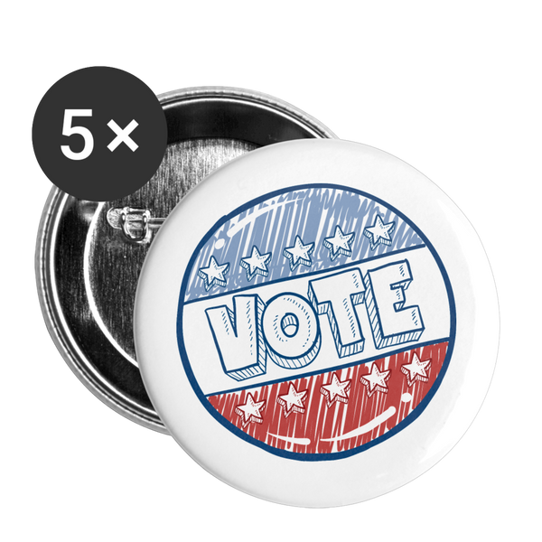VOTE Buttons small 1'' (5-pack) - white