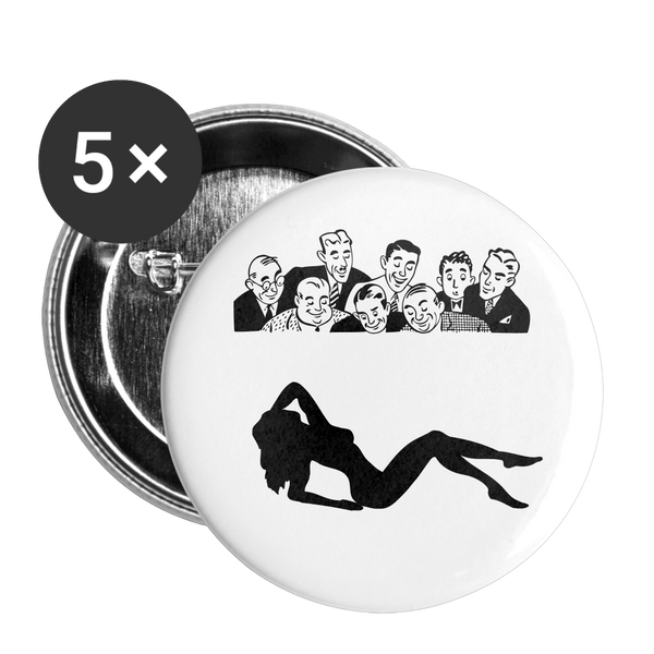 LOOKERS Buttons small 1'' (5-pack) - white