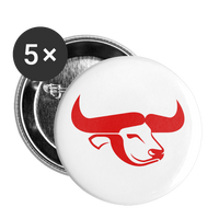 BULL Buttons small 1'' (5-pack) - white