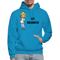 VACCINATED Hoodie - turquoise