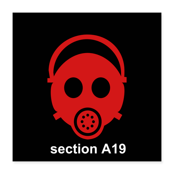 section A19 Poster 16x16 - white